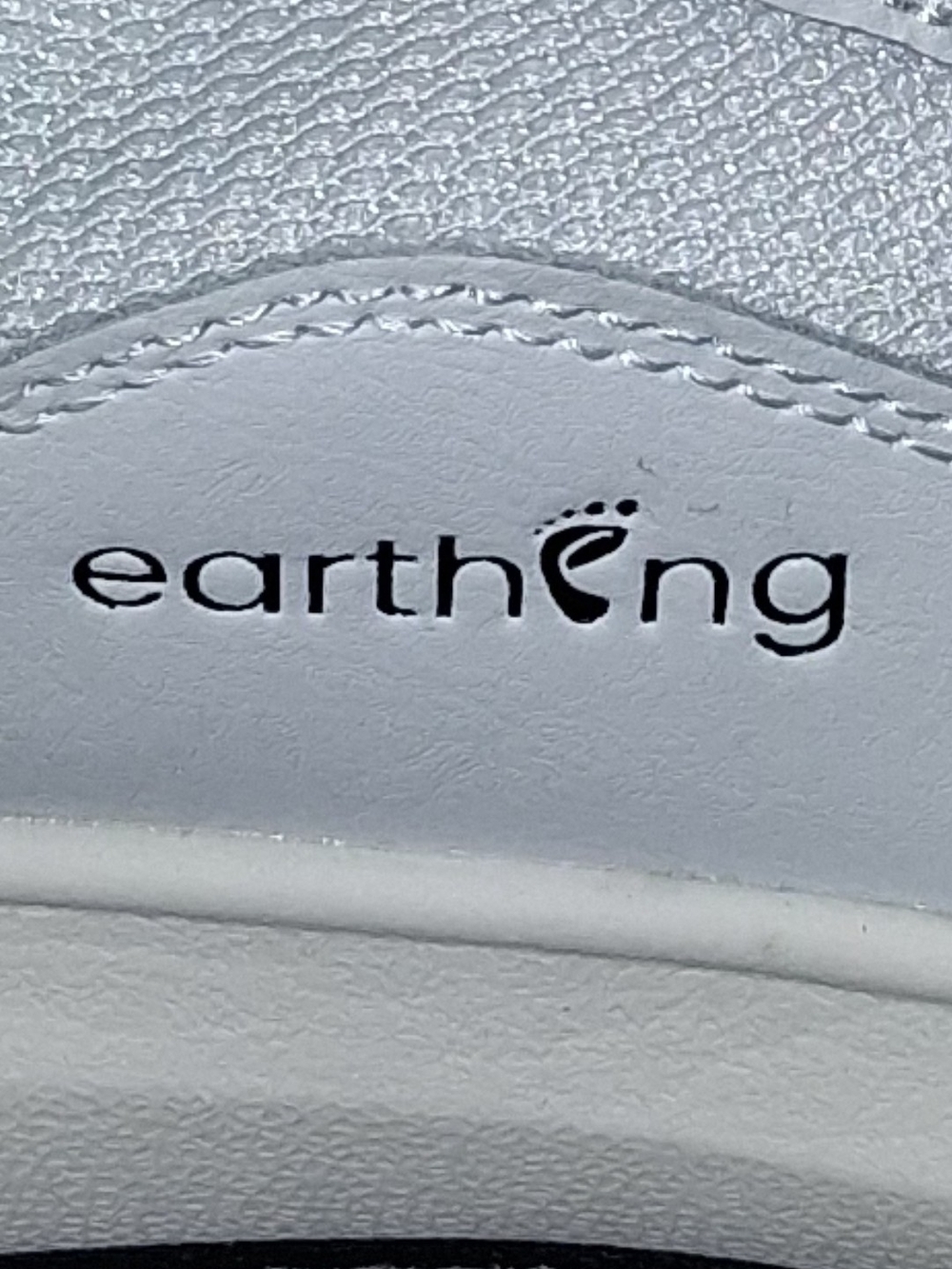 GroundingWell Earthing White Sneaker with Black Logo Accent - Picture 2 of 16